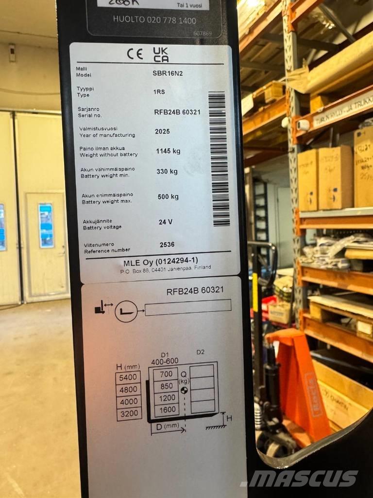Mitsubishi SBR16N2 Apiladores eléctricos autopropulsados