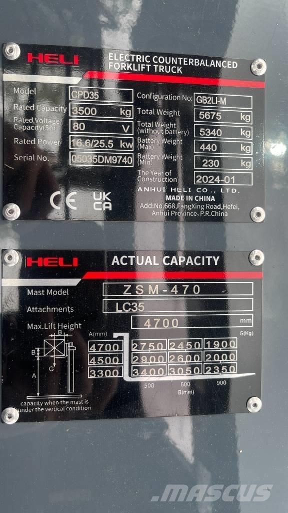 Heli CPD35-GB2LI-M Carretillas de horquilla eléctrica