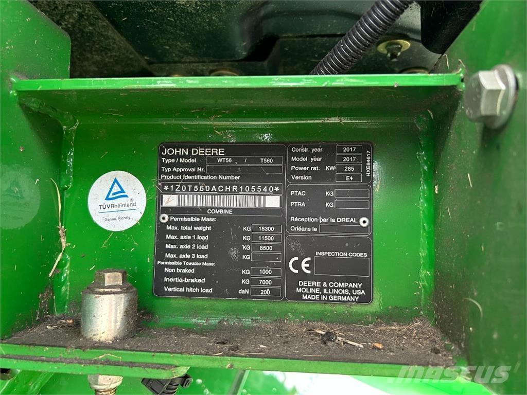 John Deere T560 Cosechadoras combinadas