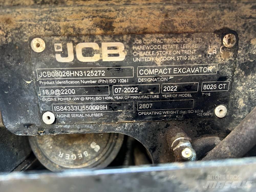 JCB 8026 CTS Mini excavadoras < 7t