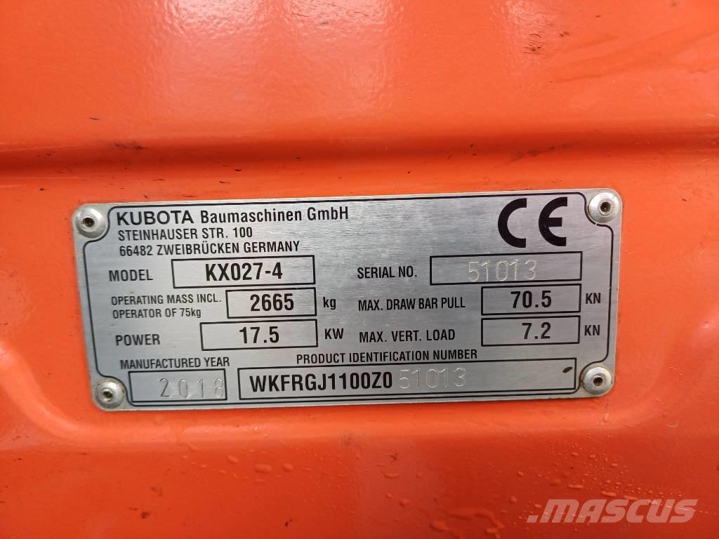 Kubota KX027-4 Mini excavadoras < 7t