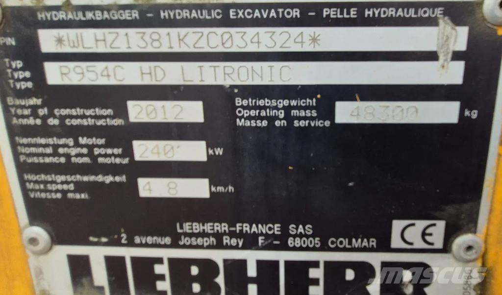 Liebherr r954c Excavadoras de cadenas
