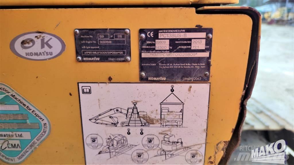 Komatsu PC 138 US-8 Excavadoras de cadenas