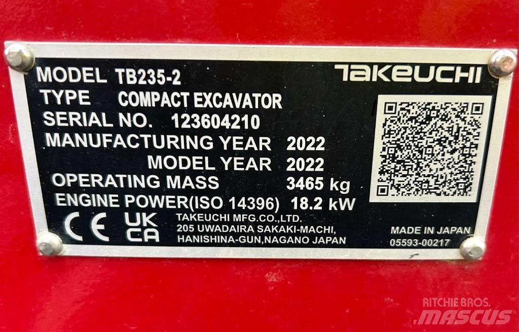 Takeuchi TB 235-2 V3 Mini excavadoras < 7t