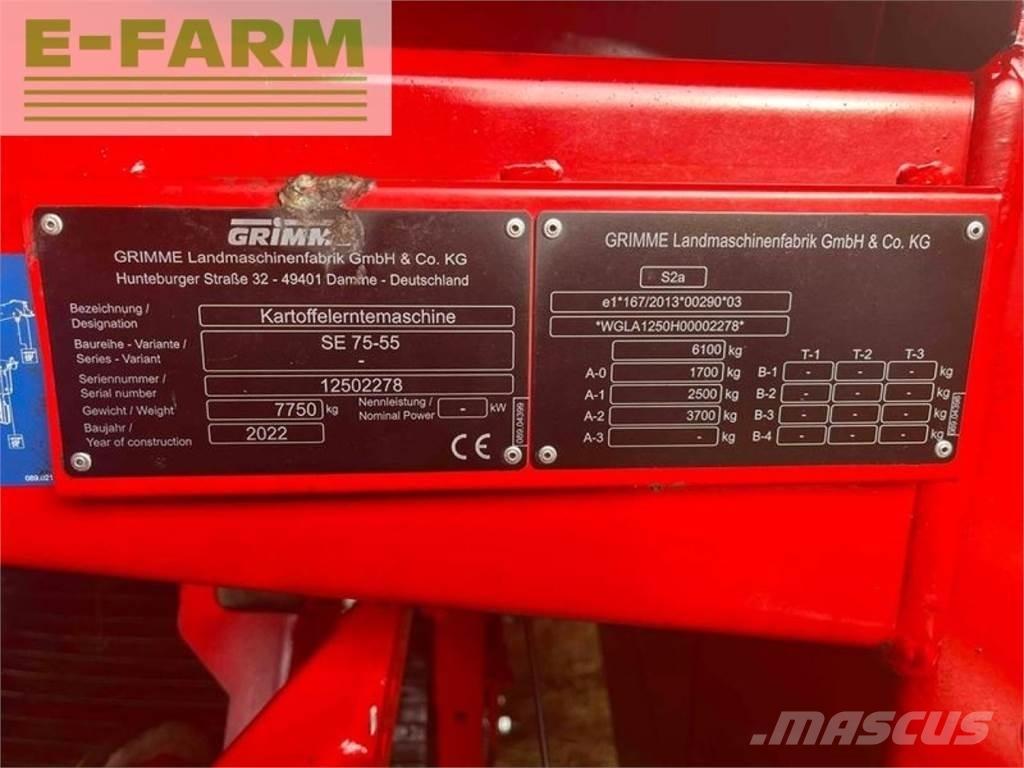 Grimme se 75-55 sb Cosechadoras y excavadoras para patata