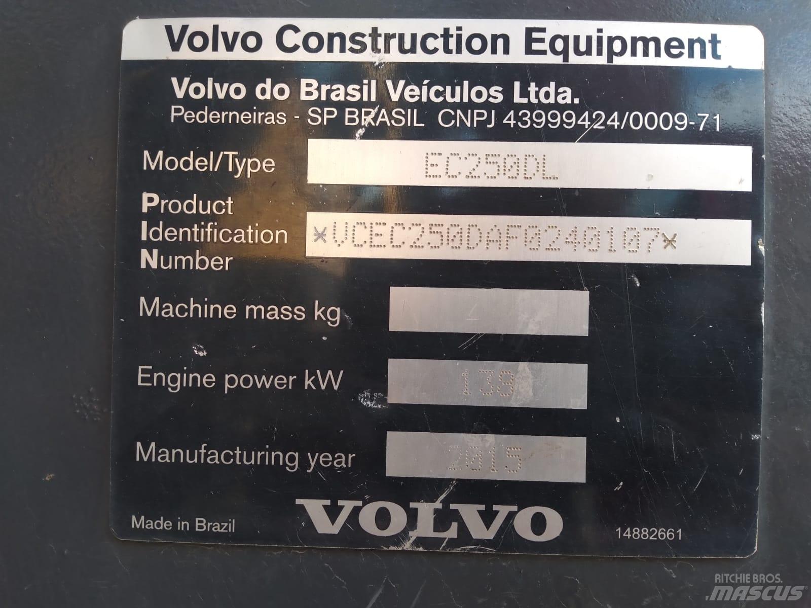 Volvo EC 250 D L Excavadoras de cadenas
