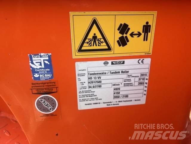 Hamm HD 13 VV, Vält Rodillos de doble tambor