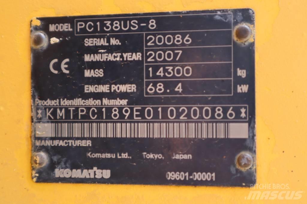 Komatsu PC138US-8 Excavadoras de cadenas