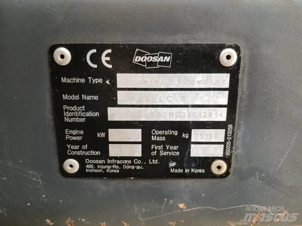 Doosan DX 255 LC Excavadoras de cadenas