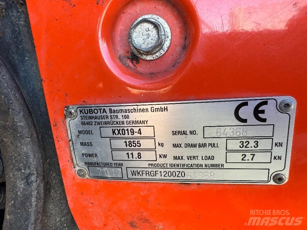 Kubota KX 019-4 Mini excavadoras < 7t