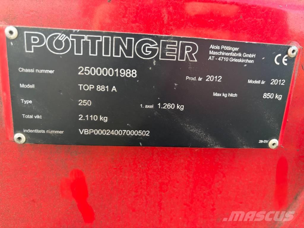 Pöttinger Top 881A Segadoras hileradoras