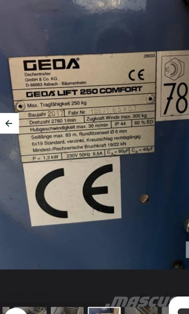 Geda Comfort 250 Cabrestantes, montacargas y elevadores de materiales