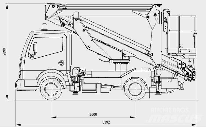 Palfinger P 240 AXE Plataformas sobre camión