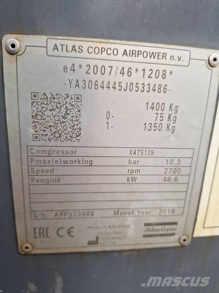 Atlas Copco XATS138 Compresores