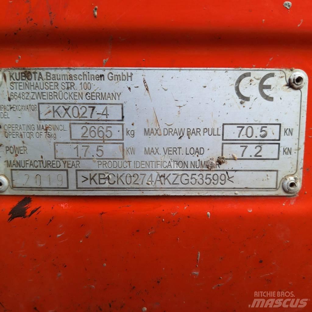 Kubota KX 027-4 Mini excavadoras < 7t
