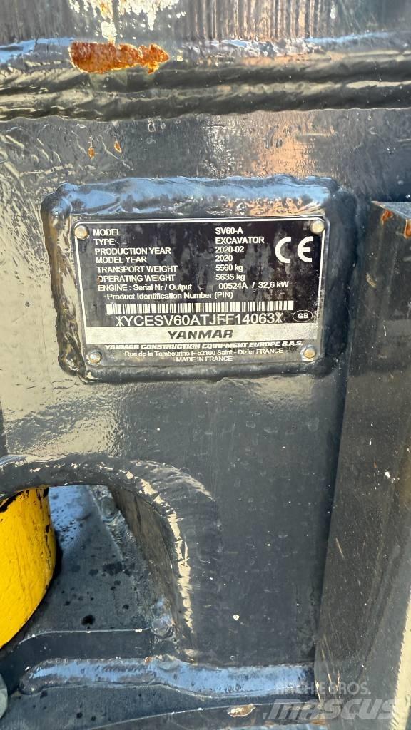 Yanmar SV 60 Mini excavadoras < 7t