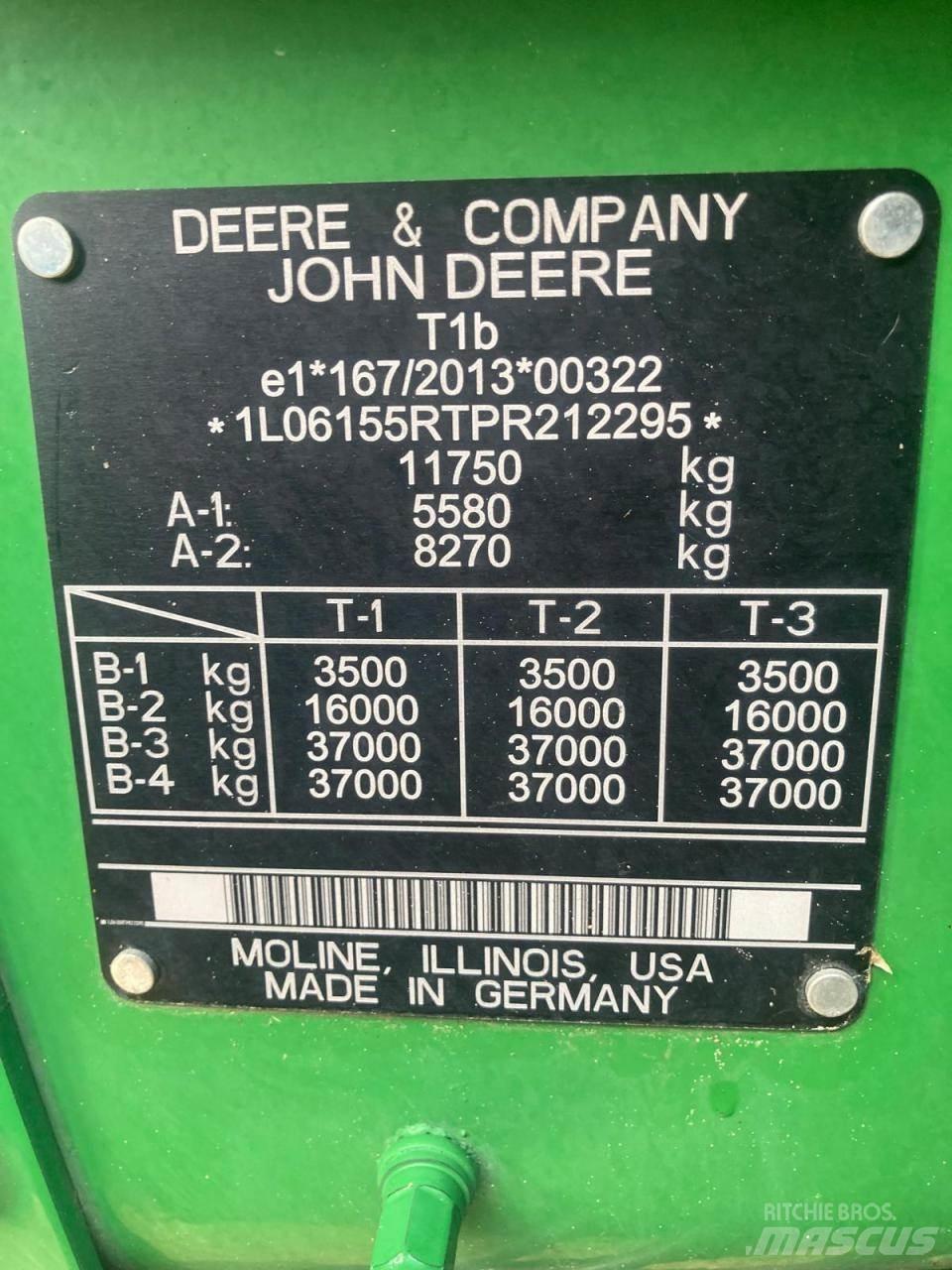 John Deere 6R 155 Tractores