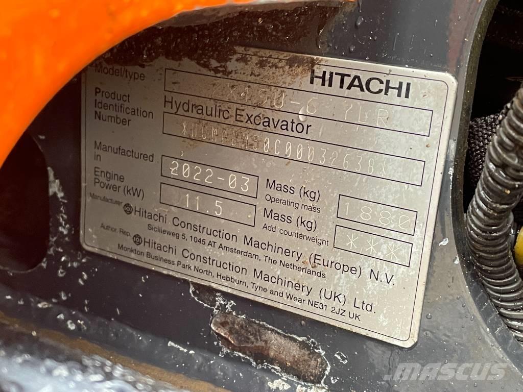 Hitachi ZX 19 U-6 Mini excavadoras < 7t