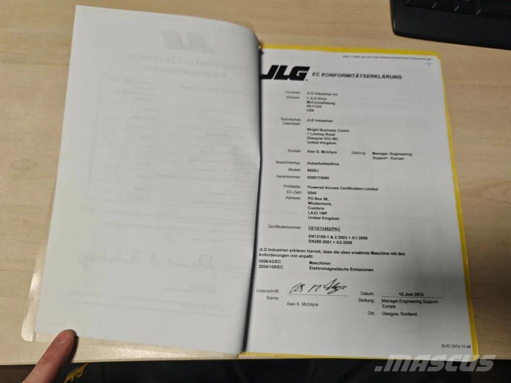 JLG 660 SJ Plataformas de trabajo telescópica