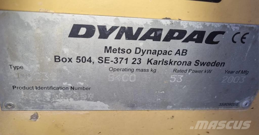 Dynapac CC 232 Rodillos de doble tambor