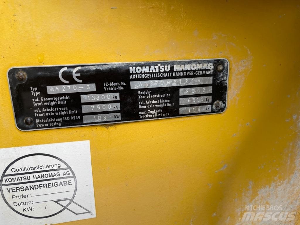 Komatsu WA 270-3 Cargadoras sobre ruedas