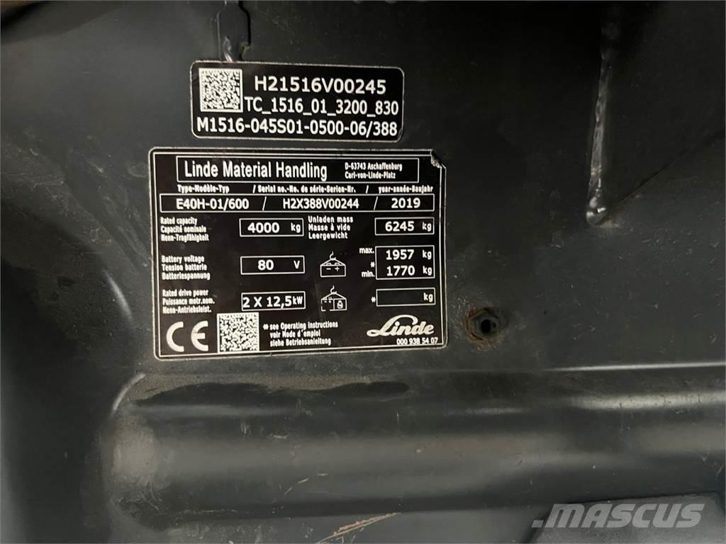 Linde E40H-01/600 Carretillas de horquilla eléctrica