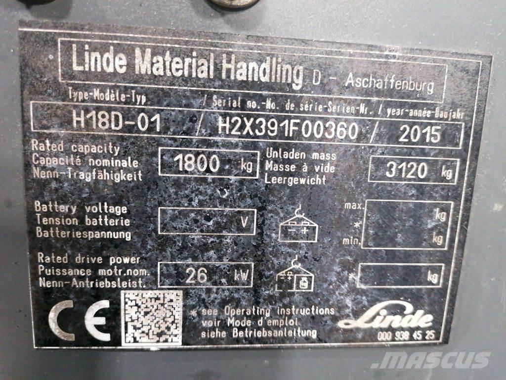 Linde H18D-01 Carretillas LPG