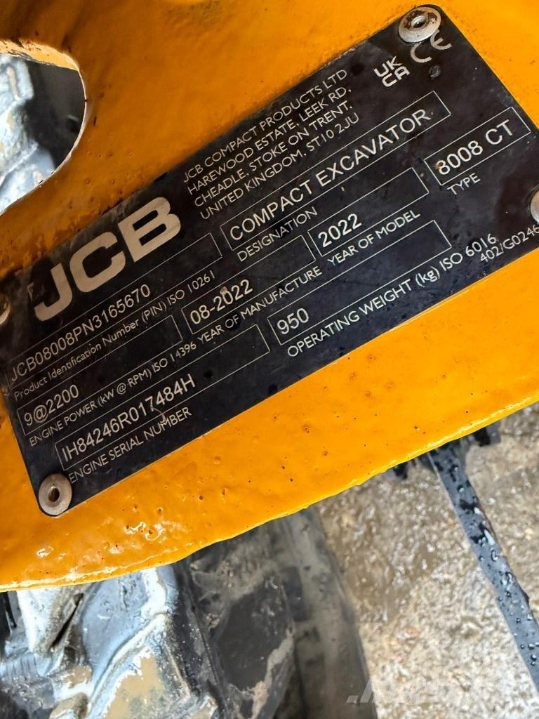 JCB 8008 CTS Mini excavadoras < 7t