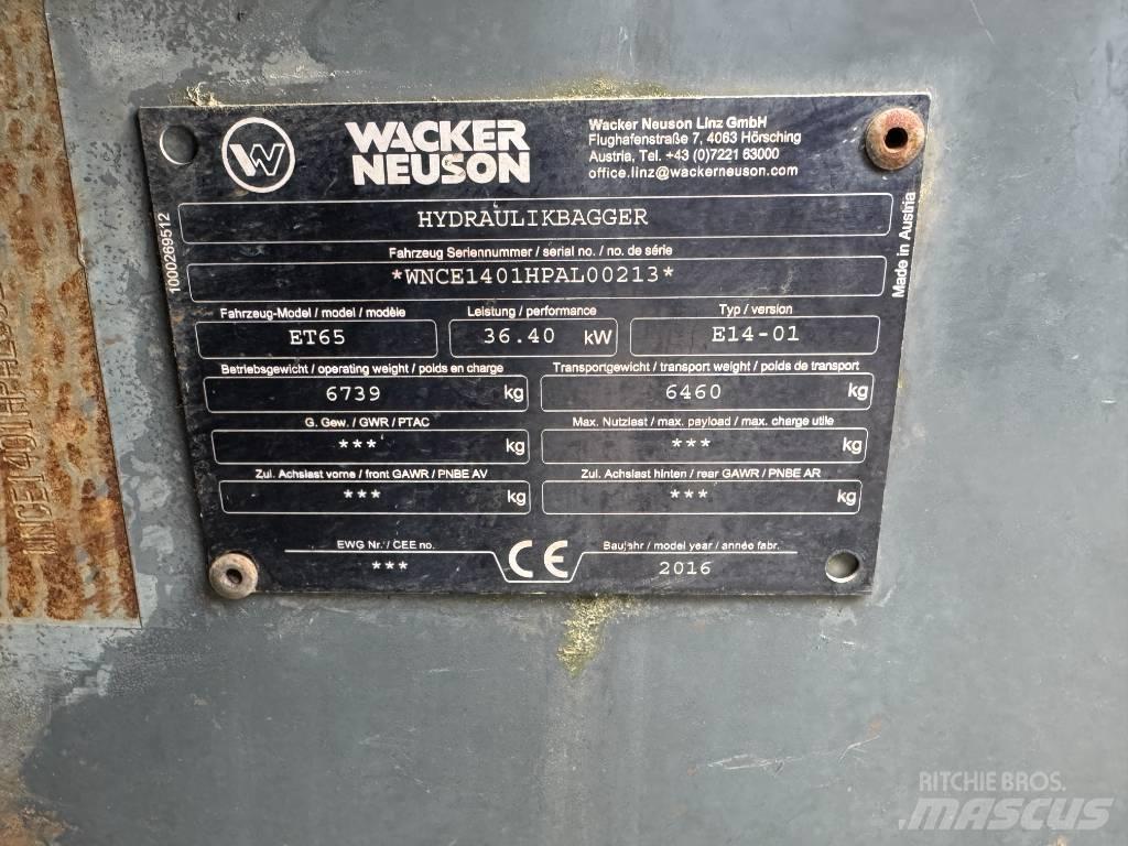 Wacker Neuson ET65 Excavadoras de cadenas