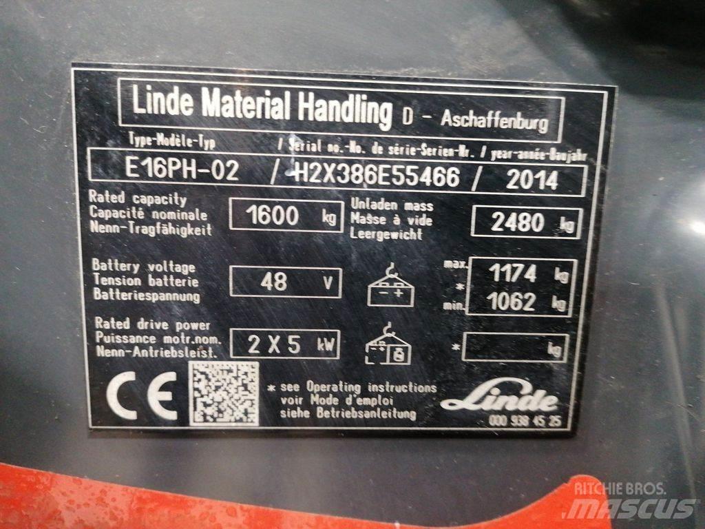 Linde E16PH-02 Carretillas de horquilla eléctrica