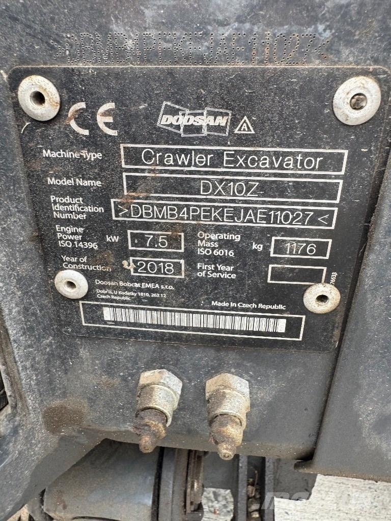 Doosan DX 10 Z Mini excavadoras < 7t