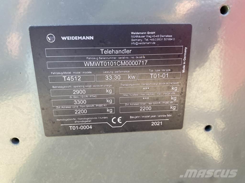 Weidemann T 4512 Manipuladores telescópicos agrícolas