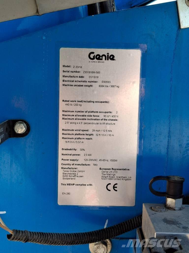 Genie Z33/18 Plataforma de trabajo articulada