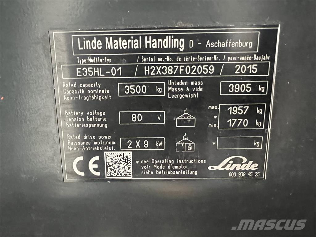 Linde E35HL-01 Carretillas de horquilla eléctrica