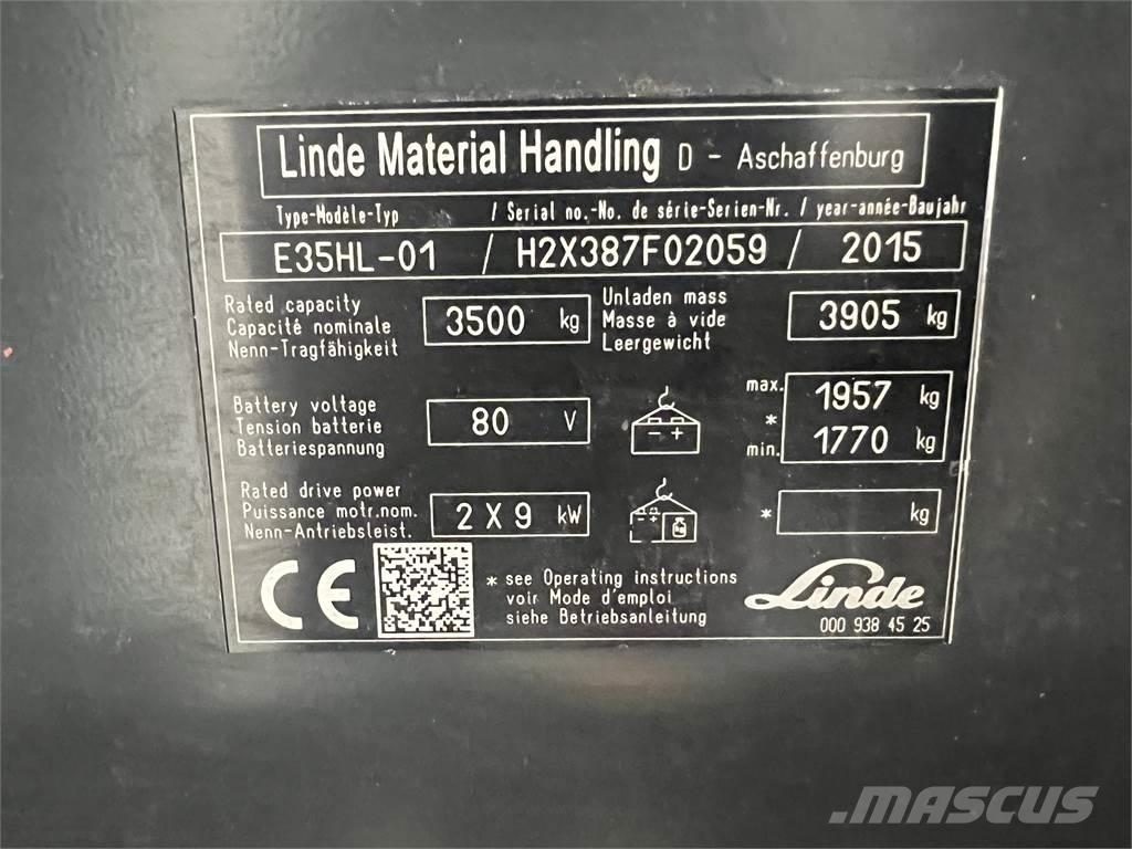 Linde E35HL-01 Carretillas de horquilla eléctrica