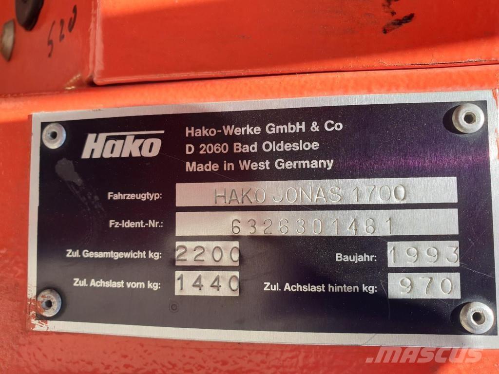 Hako Jonas 1700 Barredoras