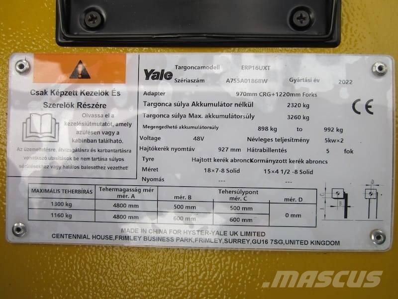 Yale ERP 16 UXT Carretillas de horquilla eléctrica