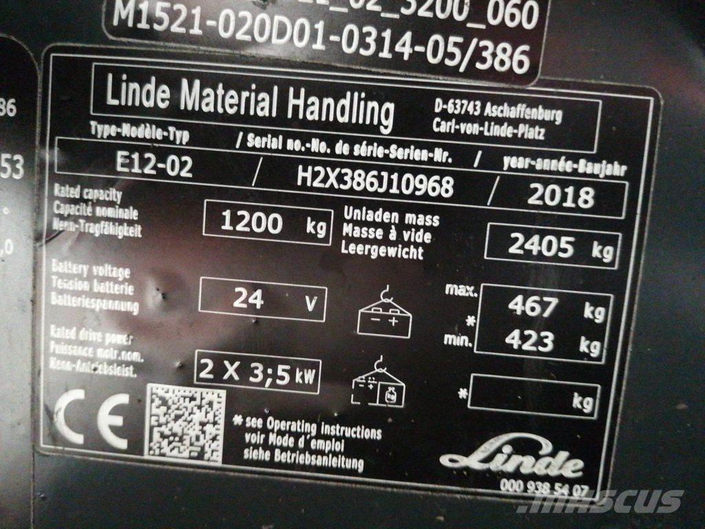Linde E12-02 Carretillas de horquilla eléctrica