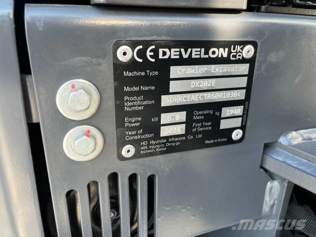 Develon DX 20 ZE Mini excavadoras < 7t