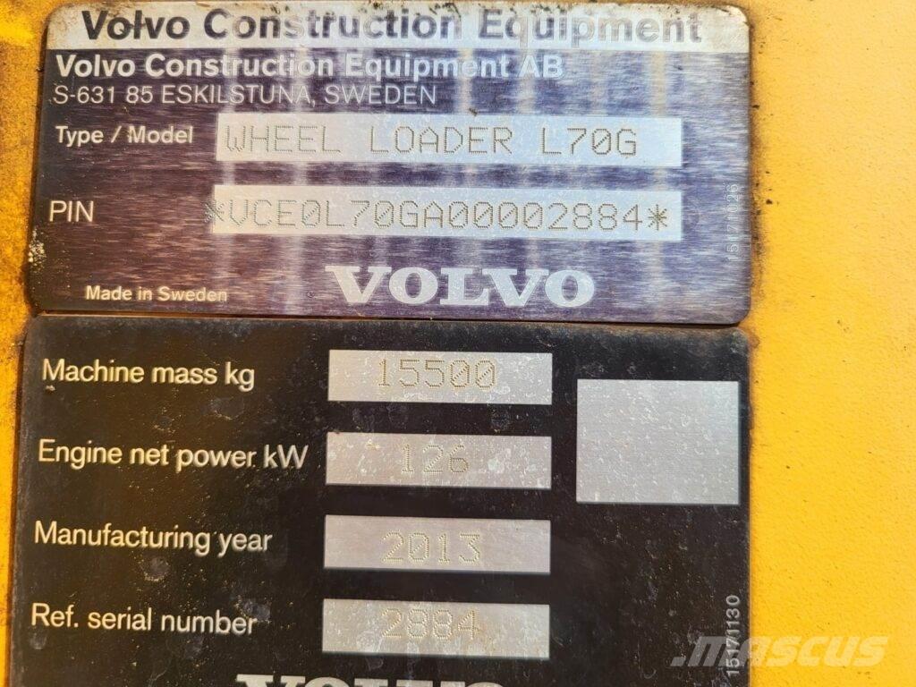 Volvo L70G Cargadoras sobre ruedas