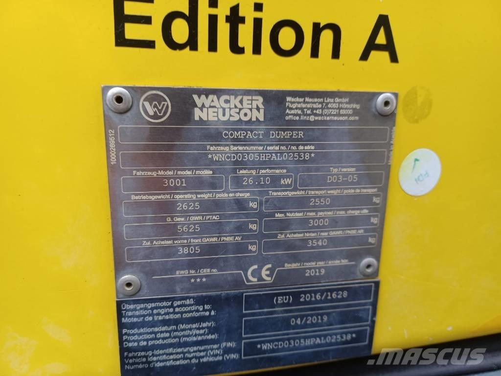 Wacker Neuson 3001 Dúmpers de obra