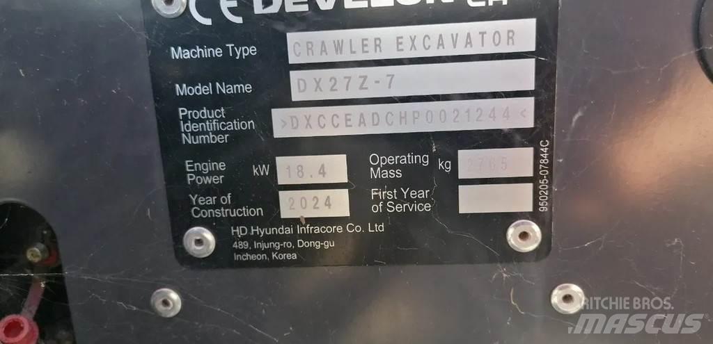Doosan DX27Z-7 Mini excavadoras < 7t