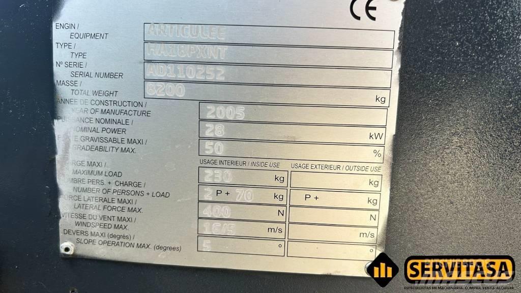 Haulotte HA 18 PX NT Plataforma de trabajo articulada