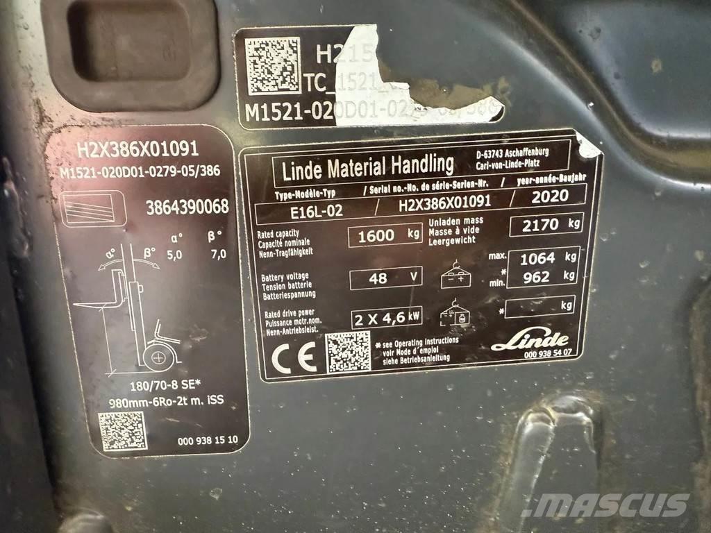 Linde E16L-02 Otras carretillas elevadoras
