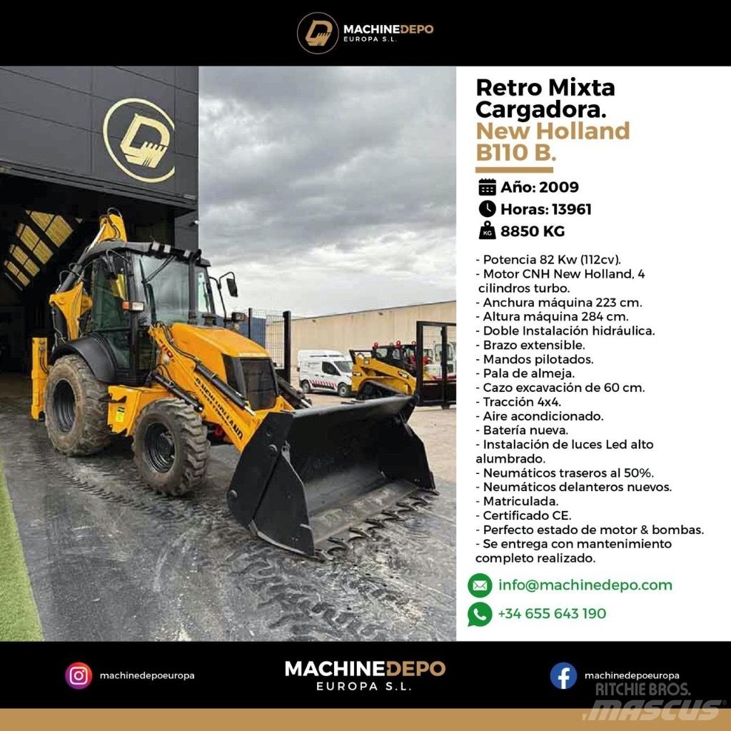 New Holland B 110 B Retrocargadoras
