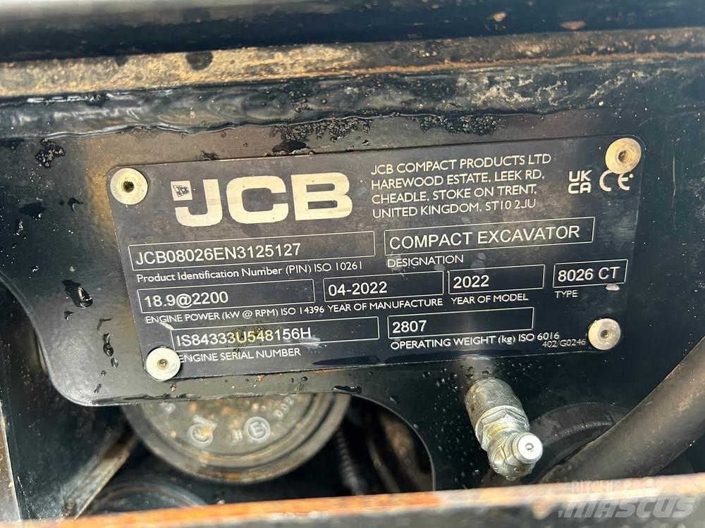 JCB 8026 CTS Mini excavadoras < 7t