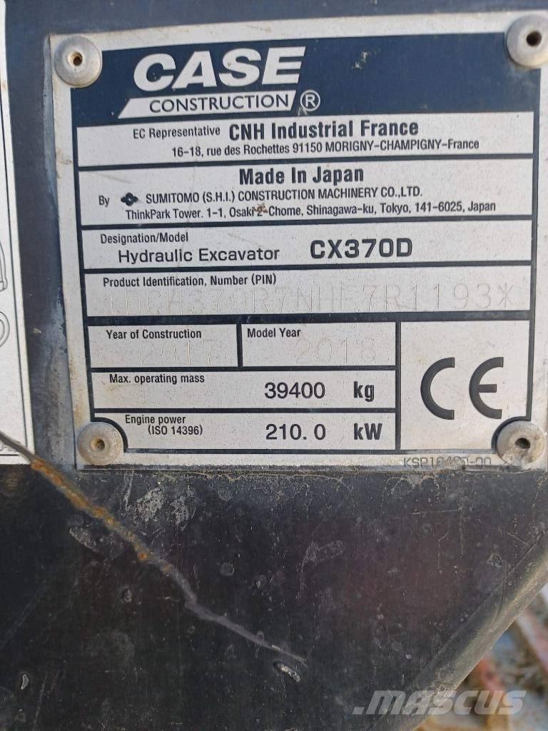 CASE CX 370 D Excavadoras de cadenas