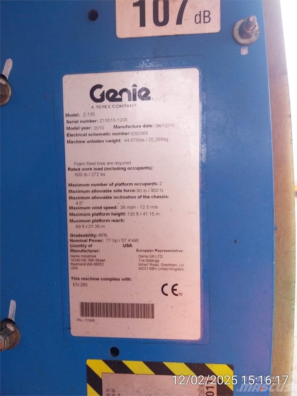 Genie Z135/70 Plataforma de trabajo articulada