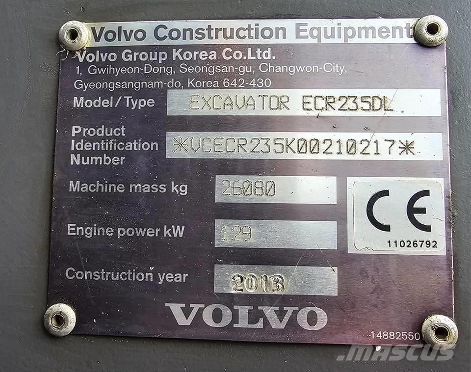 Volvo ECR235 DL Excavadoras de cadenas