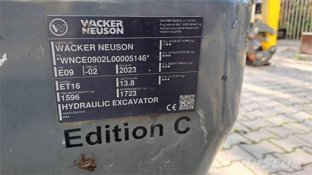 Wacker Neuson ET16 Excavadoras de cadenas
